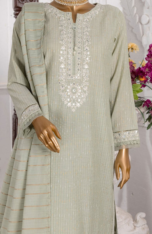 HZ RTW Festive Hues LineKari Embroidered Collection 2024 GSL 02 APPLE GREEN