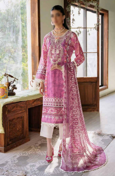 Roheenaz Flora Unstitched Printed Lawn Collection RNP-02A AMARANTH
