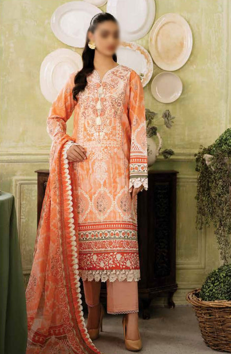Roheenaz Flora Unstitched Printed Lawn Collection RNP-07A CASCADE