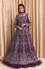 Farasha Lumiere Unstitched Festive Formals 2024  D-08 Plum Passion