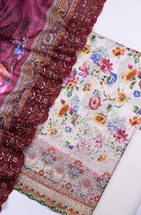 Bin Saeed Unstitch Printed & Embroidered Lawn Collection D-09