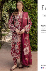 Farasha The Winter Whispers Unstitched Khaddar 2024 D-12 FLORA