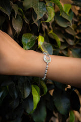 YKL Jewellers Bracelet Collection ADJUSTABLE WHITE OVAL BRACELET