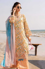 Afreen Embroidered Laser Cut Lawn Collection 2025 By Riaz Arts D-175