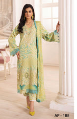 Aafreen Embroidered Laser Cut Lawn Collection By Riaz Arts D-188