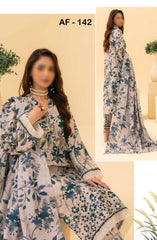 Afreen Embroidered Chikankari Khaddar Collection With Wool Shawl D-142