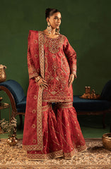 Tabeer Luxury Formal Collection By Diara Couture D-UA-02 MAROON