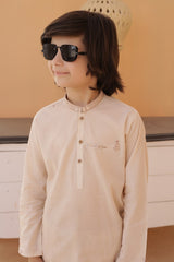 Exclusive Kids Shalwar Kameez Collection Vol 02 AK 12 Biscotti Blended Kameez shalwar