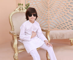 Exclusive Kids Shalwar Kameez Collection Vol 02 AK 23 White chicken Kameez shalwar