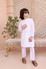 Exclusive Kids Shalwar Kameez Collection Vol 02 AK 23 White chicken Kameez shalwar