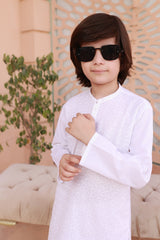 Exclusive Kids Shalwar Kameez Collection Vol 02 AK 23 White chicken Kameez shalwar