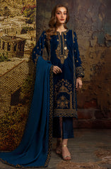 Merakish Luxury Velvet Collection 2024 D-02 Antique Blue