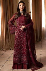 Ashnai by Lavish Premium Unstitched Festive Collection 2025 D-04 Burgundy Veil