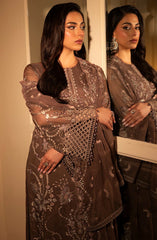 Ashnai by Lavish Premium Unstitched Festive Collection 2025 D-08 Mocha Bloom