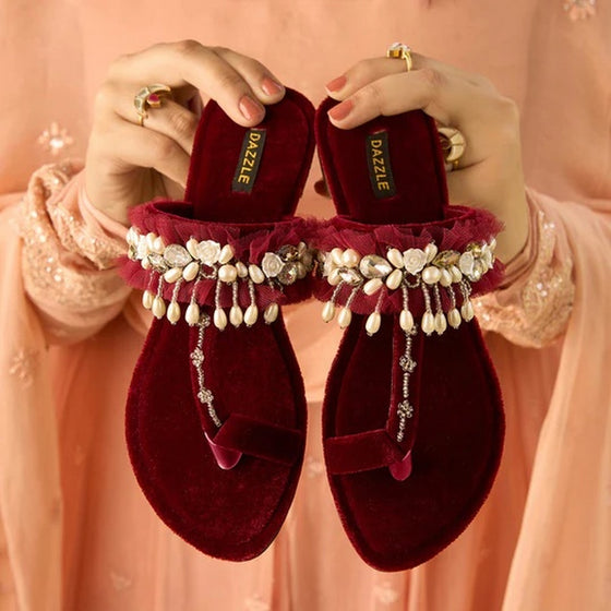 Dazzle By Sarah Heera Kolapuri Collection AZEERA (MAROON)