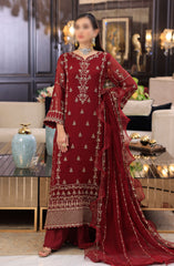 Merakish Unstitched Luxury Formal Collection Vol 12 2024 Aesthetic Maroon