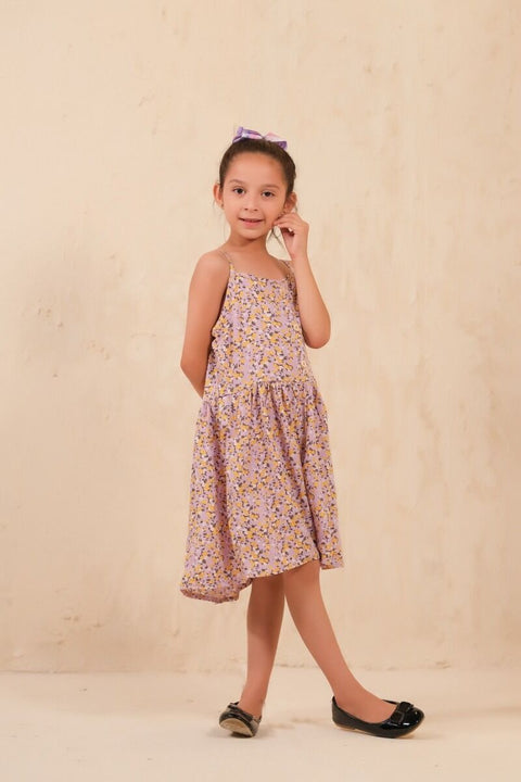 Frocks By Baby Nest Allover Floral Print Frock – Purple