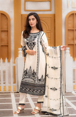 Roop Rang Stitched Collection By AL Harir Apparel D-06 Ayeza  Off white