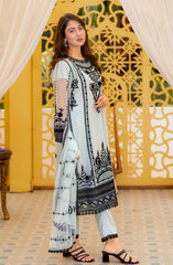 Roop Rang Stitched Collection By AL Harir Apparel D-08 Ayeza Sky Blue