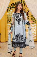 Roop Rang Stitched Collection By AL Harir Apparel D-08 Ayeza Sky Blue