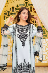 Roop Rang Stitched Collection By AL Harir Apparel D-08 Ayeza Sky Blue