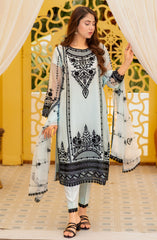 Roop Rang Stitched Collection By AL Harir Apparel D-08 Ayeza Sky Blue