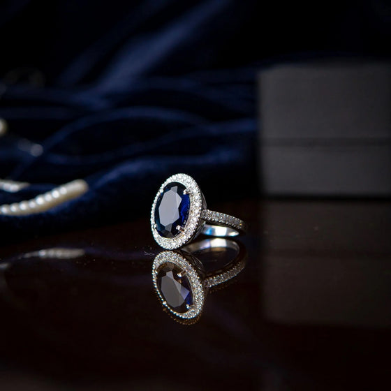 YKL Jewellers Ring Collection BLUE SAPPHIRE OVAL RING