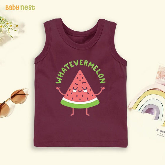 Sandos By Baby Nest BNBBS-164 – Water Melon Print Sandos – Maroon