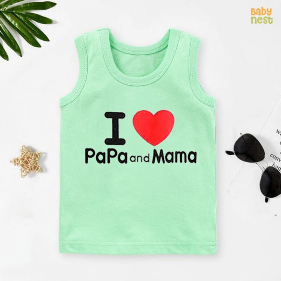 Sandos By Baby Nest BNBBS-168 – I Love Papa & Mama – Sandos For Kids – Light Green