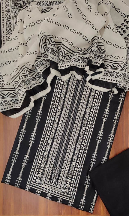 Black And White 3 Piece Printed Lawn Collection 2024 BNW 14
