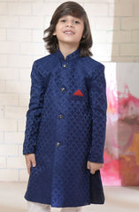 Exclusive Sherwani Collection By Hassan Jee D-S1 Blue Shervani