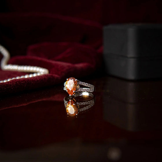 YKL Jewellers Ring Collection CHAMPAGNE TEAR DROP RING