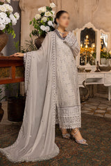 Merakish Unstitched Luxury Formal Collection 2023 Cloud Gray