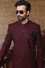 TGM Sherwani Collection Crimson Cascade