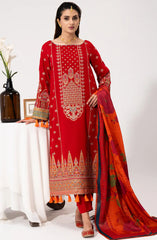 Luminaa Luxury Winter Collection By Saad Shaikh D-02 Crimson