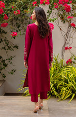 Muse Embroidered 2 Pc Pret Collection By TNG Store D-02 Crimson Reddish Maroon