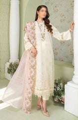 Baad e baharaan Chikankari Collection with Fancy Dupatta D-01