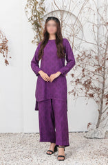 ZULA - Solid Stitched Cotton Waffle Co Ord Set Collection 2024 D-2093