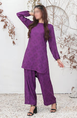 ZULA - Solid Stitched Cotton Waffle Co Ord Set Collection 2024 D-2093