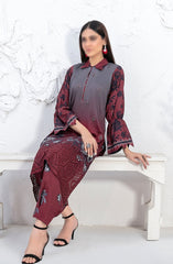 Mehrin - Laserkari Embroidered Digital Printed 2pcs Collection By Tawakkal Fabrics D 2096