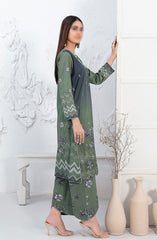 Mehrin - Laserkari Embroidered Digital Printed 2pcs Collection By Tawakkal Fabrics D 2100