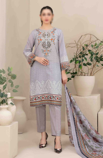 Ahava - Stitched Embroidered Digital Lawn Collection D-2677