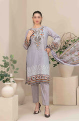 Ahava - Stitched Embroidered Digital Lawn Collection D-2677