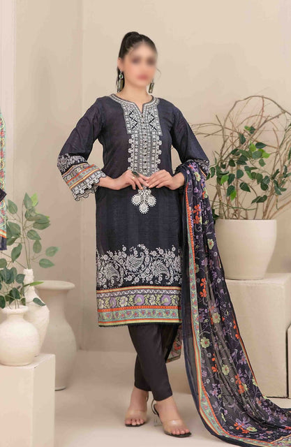 Ahava - Stitched Embroidered Digital Lawn Collection D-2681