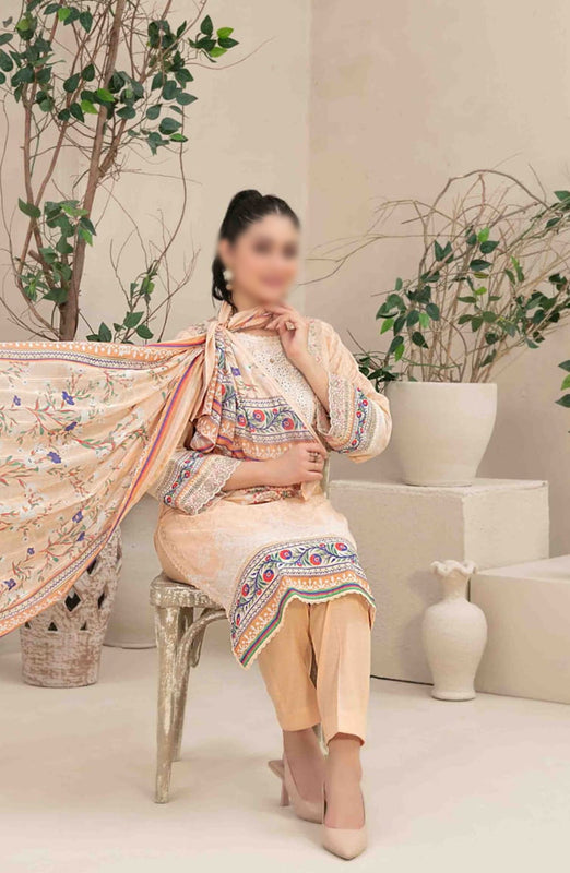 Ahava - Stitched Embroidered Digital Lawn Collection D-2686