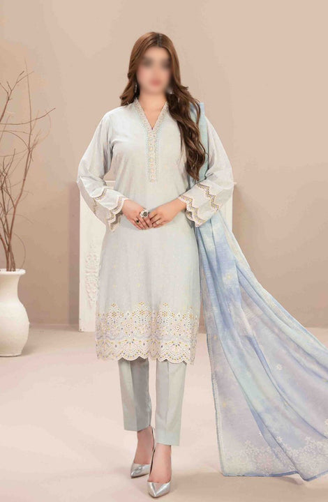Mismah Vol I - Stitched Embroidered Broshia Lawn Collection D-2743