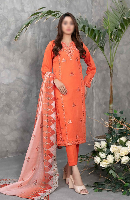Aarah - Stitched Fancy Embroidered Lawn 3pcs Collection D 2825