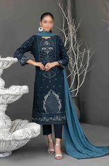 Aezal Fancy Embroidered Slub Viscose Collection 2024 D-3621