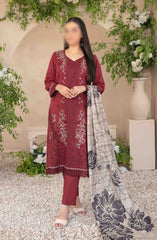 Dorsa - Embroidered Slub Viscose Collection D-3718