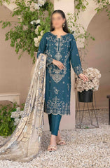 Dorsa - Embroidered Slub Viscose Collection D-3719